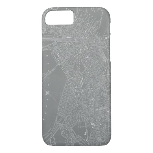 Skizze von Boston City Map Case-Mate iPhone Hülle (Rückseite)