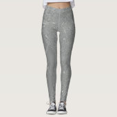 Skizze von Boston City Map Leggings (Vorderseite)