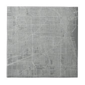 Skizze von Chicago City Map Fliese (Vorderseite)