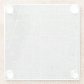 Skizze von Chicago City Map Glasuntersetzer (Rückseite)