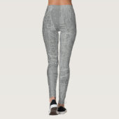 Skizze von Chicago City Map Leggings (Rückseite)