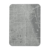 Skizze von Chicago City Map Magnet (Vertikal)