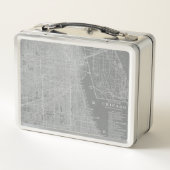 Skizze von Chicago City Map Metall Lunch Box (Rückseite)