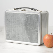 Skizze von Chicago City Map Metall Lunch Box (Beispiel)