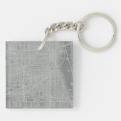 Skizze von Chicago City Map Schlüsselanhänger (Rückseite)