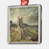 Skizze von Hadleigh Schloss (Vorderseite) (Öl auf Ornament Aus Metall (Links)