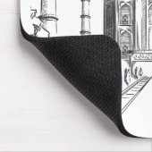 Skizze von Indien-Sehenswürdigkeit, Taj Mahal Mousepad (Ecke)