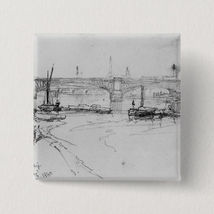 Skizze von London-Brücke, 1860 Button