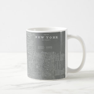Skizze von New York City Map Kaffeetasse