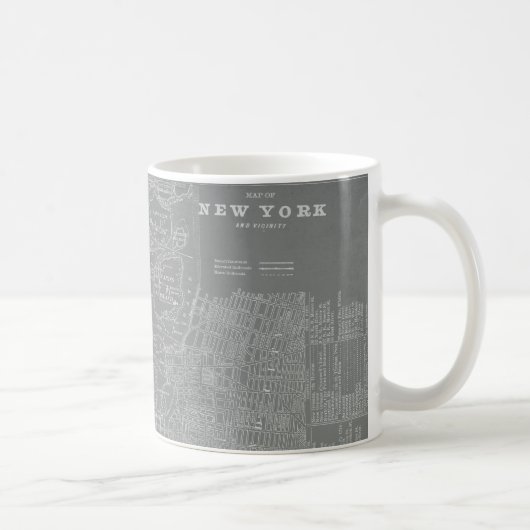 Skizze von New York City Map Kaffeetasse (Rechts)
