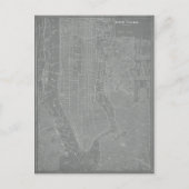 Skizze von New York City Map Postkarte (Vorderseite)