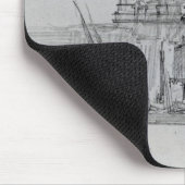 Skizze von Westminster, 1860 Mousepad (Ecke)