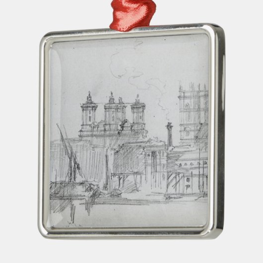 Skizze von Westminster, 1860 Ornament Aus Metall (Links)