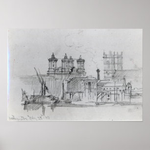 Skizze von Westminster, 1860 Poster