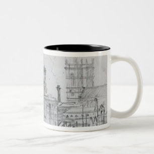 Skizze von Westminster, 1860 Zweifarbige Tasse