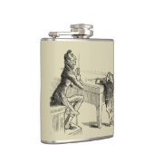 Skizze von zwei Männern, die Pool spielen Flachmann (Rechts)