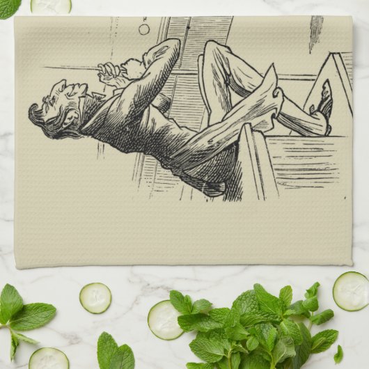 Skizze von zwei Männern, die Pool spielen Geschirrtuch (Gefaltet)