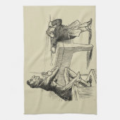 Skizze von zwei Männern, die Pool spielen Geschirrtuch (Vertikal)