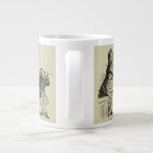 Skizze von zwei Männern, die Pool spielen Jumbo-Tasse (Rückseite)