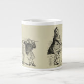 Skizze von zwei Männern, die Pool spielen Jumbo-Tasse (Vorderseite)