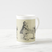Skizze von zwei Männern, die Pool spielen Porzellantasse (Vorderseite Rechts)