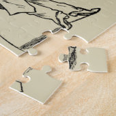 Skizze von zwei Männern, die Pool spielen Puzzle (Seite)