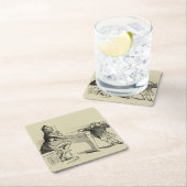 Skizze von zwei Männern, die Pool spielen Rechteckiger Pappuntersetzer (Vor Ort)