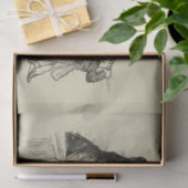 Skizze von zwei Männern, die Pool spielen Seidenpapier (Geschenk)