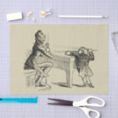 Skizze von zwei Männern, die Pool spielen Seidenpapier (Handwerk)