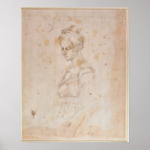 Skizze W.41 einer Frau Poster