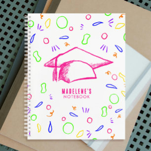 Skizze Zeichn von Toga Hat   Lebhafte Farben Notizblock