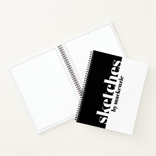 Skizzen buchen einen großen Personalisierten Serie Notizblock (Innenseite)