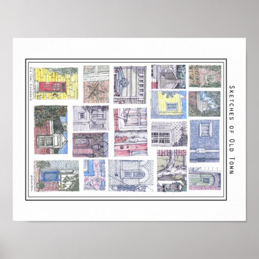 Skizzen der Altstadt von Alexandria, VA Poster (Vorne)