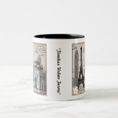 "Skizzen der Metropole" Zweifarbige Tasse (Mittel)