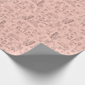 Skizzen des Katzen-rosa Packpapiers Geschenkpapier (Ecke)