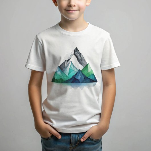 Skizzen einer dreieckigen geometrischen Gebirgslan T-Shirt
