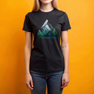 Skizzen einer dreieckigen geometrischen Gebirgslan Tri-Blend Shirt