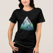 Skizzen einer dreieckigen geometrischen Gebirgslan Tri-Blend Shirt (Vorderseite)