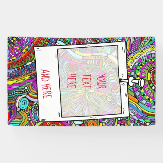 Skizzen Fantasy Art - Abstrakte Blume 1 Banner (Horizontal)