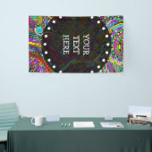 Skizzen Fantasy Art - Abstrakte Blume 1 Banner (Messeveranstaltung)