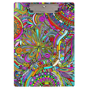 Skizzen Fantasy Art - Abstrakte Blume 1 Klemmbrett