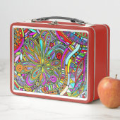 Skizzen Fantasy Art - Abstrakte Blume 1 Metall Brotdose (Beispiel)