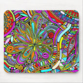 Skizzen Fantasy Art - Abstrakte Blume 1 Mousepad (Vorne)