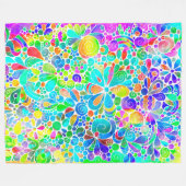 Skizzen Fantasy Art - Abstrakte Blume 2 Fleecedecke (Vorderseite (Horizontal))