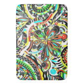 Skizzen Fantasy Art - Abstrakte Blume 3 Badematte (Vorderseite Vertikal)