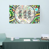 Skizzen Fantasy Art - Abstrakte Blume 3 Banner (Messeveranstaltung)