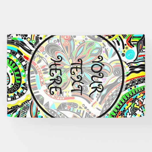 Skizzen Fantasy Art - Abstrakte Blume 3 Banner (Horizontal)