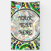 Skizzen Fantasy Art - Abstrakte Blume 3 Banner (Vertikal)