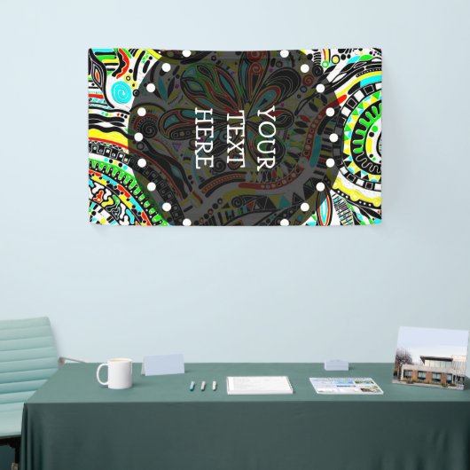 Skizzen Fantasy Art - Abstrakte Blume 3 Banner (Messeveranstaltung)