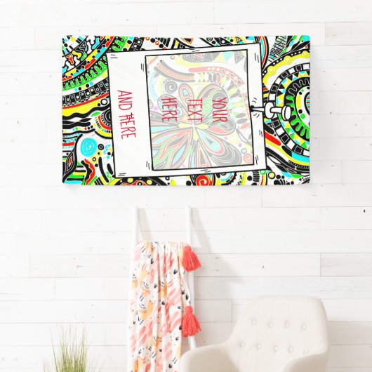 Skizzen Fantasy Art - Abstrakte Blume 3 Banner (Insitu)